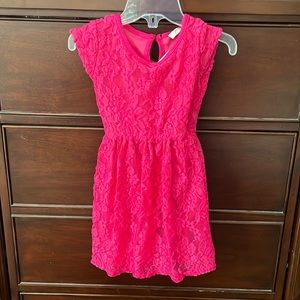 Bright pink lacey dress